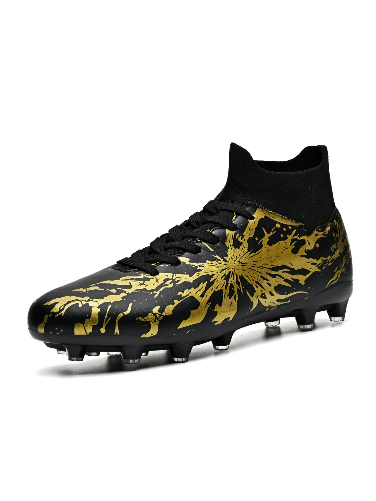 Chaussures de football pour hommes, modèle AG FG, design aérodynamique et léger, excellente adhérence, idéales pour les entraînements quotidiens sur gazon et les matchs de l’équipe de football scolaire.
