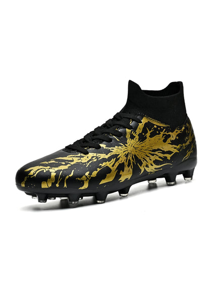 Chaussures de football pour hommes et femmes, crampons AG/FG, crampons longs en TPU stables, chaussures de football pour terrain en herbe, tige en PU de qualité supérieure, chaussures d'entraînement