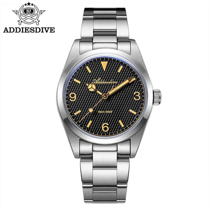 Мъжки часовник ADDIESDIVE – Корпус от неръждаема стомана 316L, водоустойчивост 10 бара, луминесцентен дисплей, модел AD2096 – Луксозен кварцов часовник