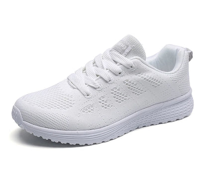 Women's Sneaker 2025 New Fashion Breathable Trainers Comfortable Sneakers Mesh Fabric Lace Up Women's Tennis Shoes For Women