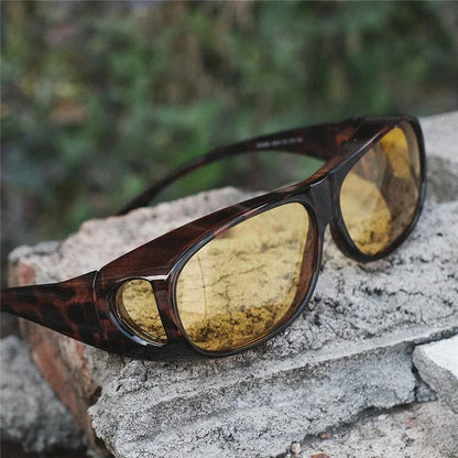 2025Polarized Sunglasses Fit Over Eye Glasses Driving Wrap Shield Goggles Fishing Glasses Sports Sunglasses Night Vision Glasses