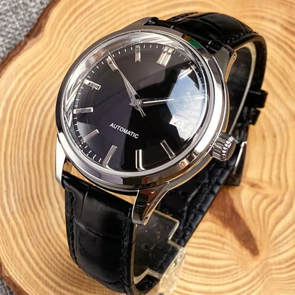 Tandorio 40mm Japanese NH35 Automatic 200M Diving Watch Men Beige Dial Bubble Sapphire Polished Case Glass Back Screw Crown