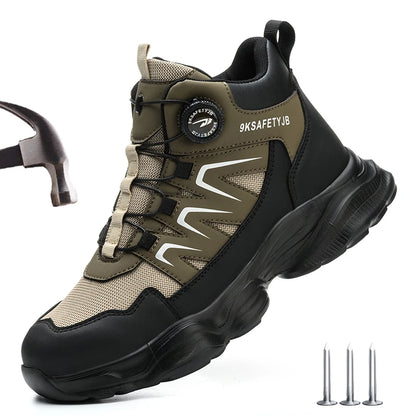 Bouton de Rotation bottes de sécurité de travail hommes bout en acier chaussures de travail Anti-smash Anti-crevaison protection hommes chaussures de sécurité taille 47 48