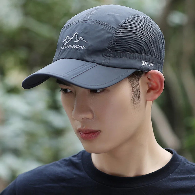 NIXHIT Outdoor Sports Foldable Thin Breathable Quick Drying Women Men's Baseball Cap Hiking Fishing Mountaineering Hat A246