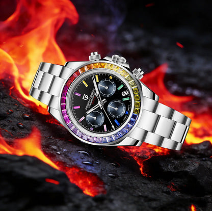 PAGANI DESIGN Men Exquisite Quartz Watch Luxury Choice VK63 Sapphire Mirror Stainless Steel Calendar Small Three-Pin Chronograph