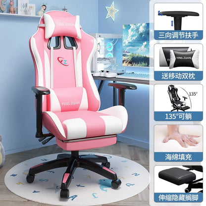 Gaming stolica Računalna stolica Udobno podesivo sjedalo za opuštanje Game LIVE Za studentski dom i kućnu upotrebu Ergonomski dizajn za dugotrajno sjedenje