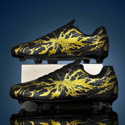 Chaussures de football pour hommes, modèle AG FG, design aérodynamique et léger, excellente adhérence, idéales pour les entraînements quotidiens sur gazon et les matchs de l’équipe de football de l’école.