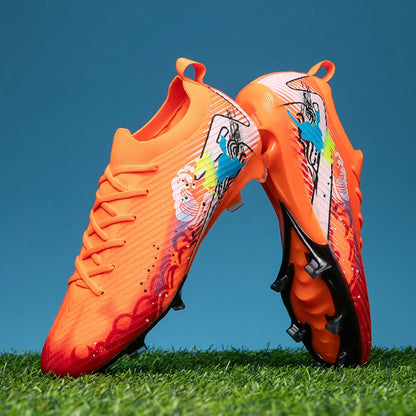 Nouvelles chaussures de football pour hommes, chaussures d'entraînement, chaussures de football à crampons longs, crampons de football ultralégers FG antidérapants pour l'extérieur, livraison directe
