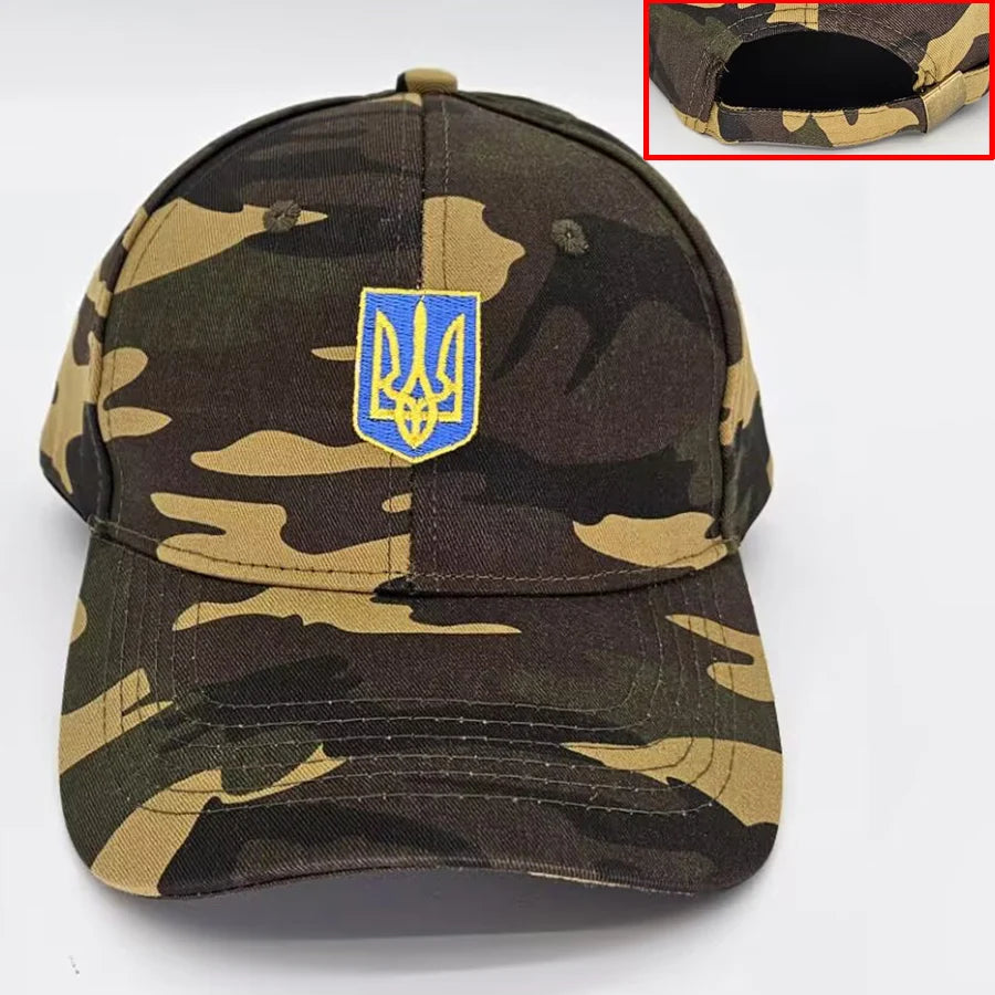 Embroidery Ukraine trident Symbol Spetsnaz Special Forces Men Women Boy Baseball Caps Dad caps Snapback Adjustable Camouflage