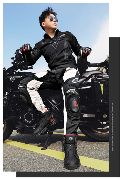 Bottes de moto professionnelles pour hommes, chaussures de course tout-terrain, équipement de moto urbaine, en cuir microfibre ultra-fin