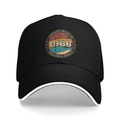 Men Women Born in 1966 vintage age 60 years old funny 60th birthday Hat Fashion Baseball Cap  Sun Hat Travel Headewear