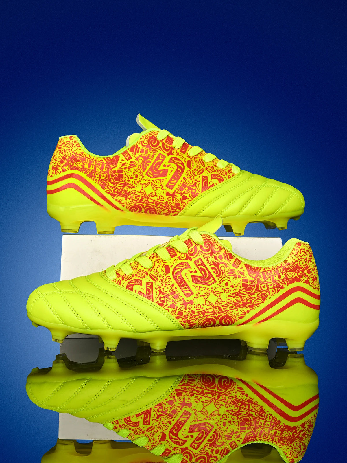 Chaussures de football AG FG pour hommes, tige en PU souple, structure de crampons renforcée, pour adultes, pour les matchs et entraînements de football en plein air sur pelouse.