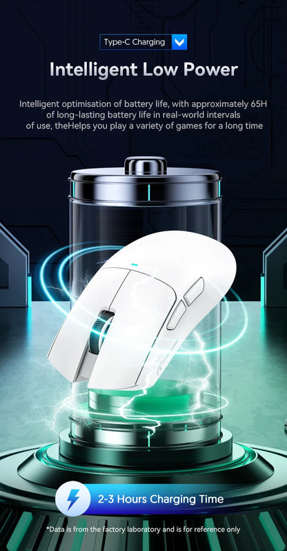ATTACK SHARK X11SE trådlös gamingmus, tri-mode, 63g superlätt med PAW3311-sensor, 22000 DPI, 300mAh batteri, dubbel drivrutin
