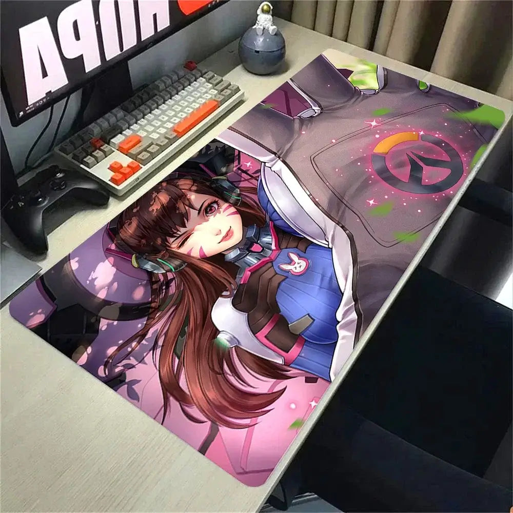 Overwatch 2 Gaming Accessories Mouse Pad Gamer Cabinet Pc Big Desk Mat Computer Keyboard Desks Xxl Mousepad Anime Large Mausepad, équipement gamer Fraquane