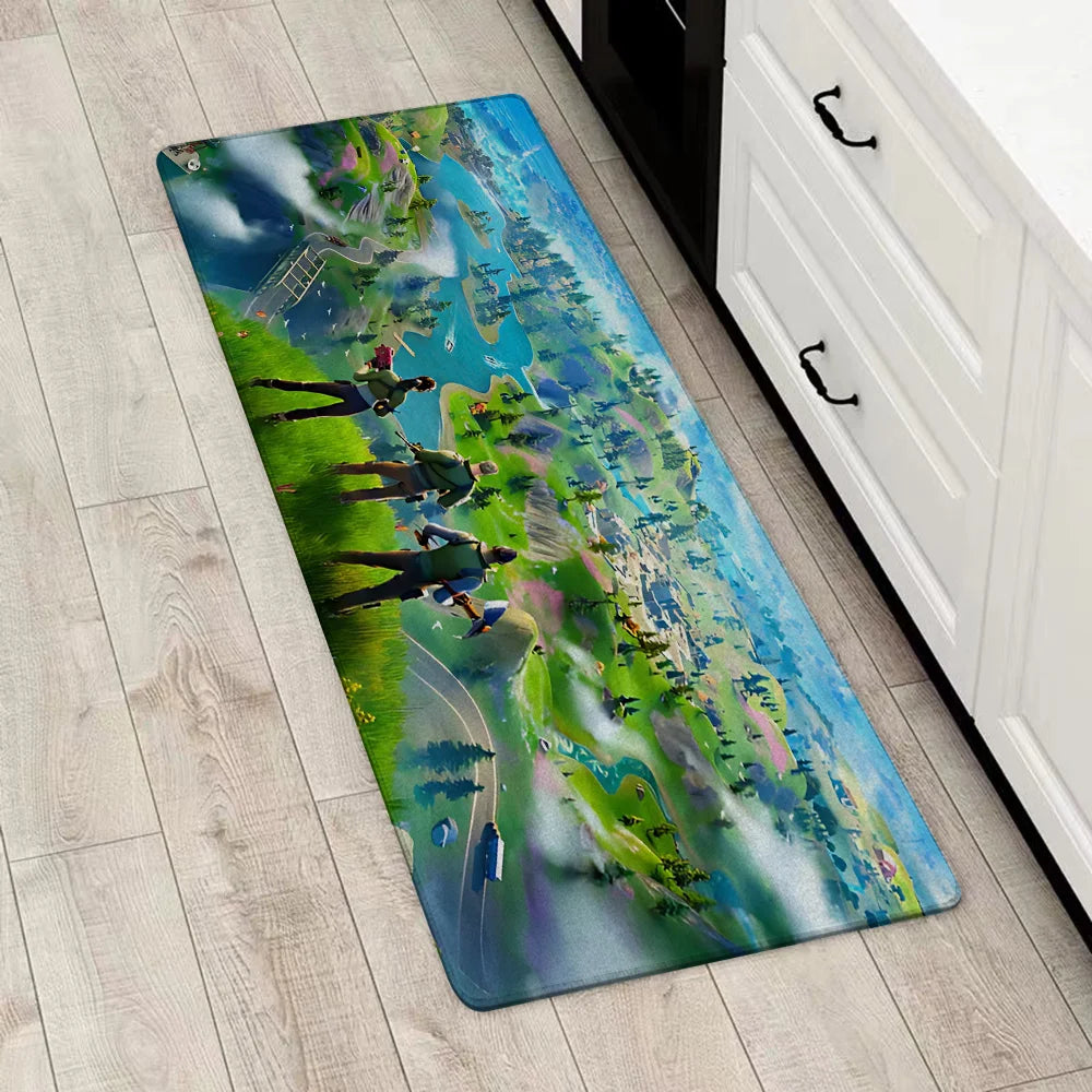 Game Fortnites Entrance Front Door Doormat Non-slip Kitchen Rug Living Room Rugs Balcony Bathroom Foot Mat Floor Mats Carpet