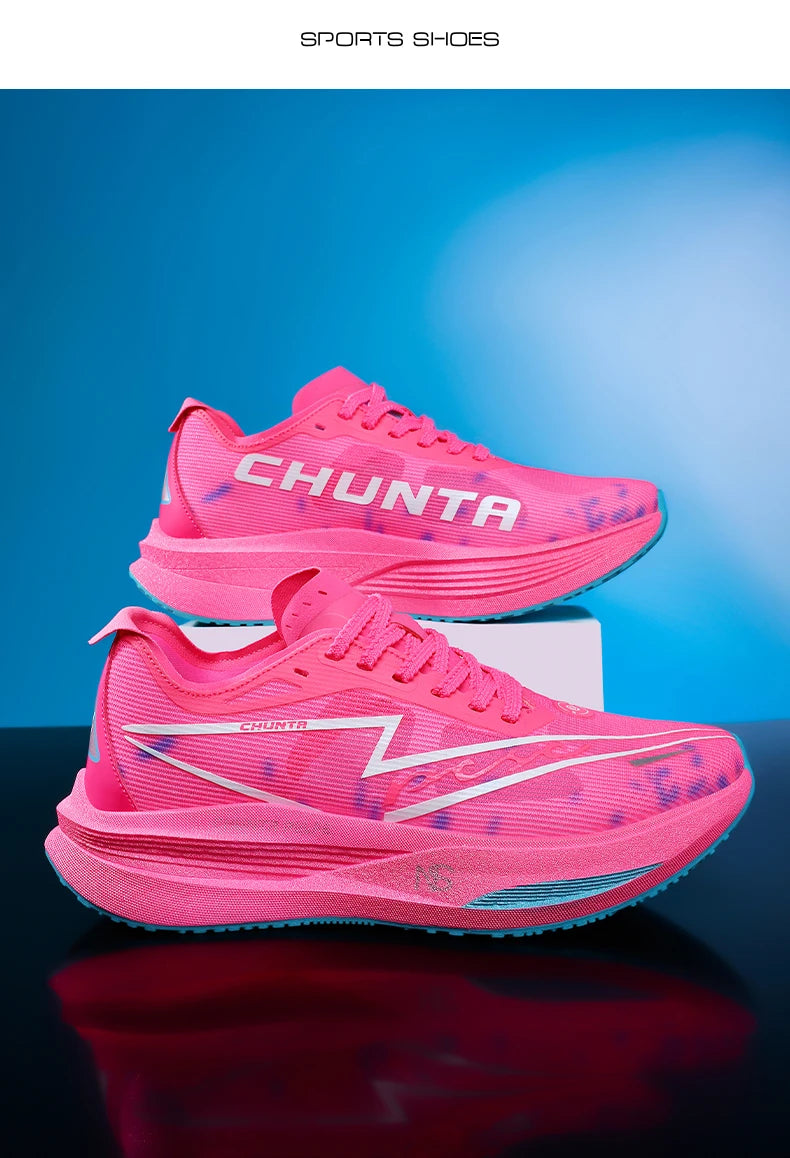 Zapatillas de running con placa de carbono para maratón, para hombre y mujer, deportivas especializadas, transpirables, ligeras y cómodas Chunta