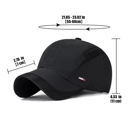 Summer Breathable Mesh Quick-Drying Hat Outdoor Sports Sun Hat Red Leather Label Sun Protection Sun Hat