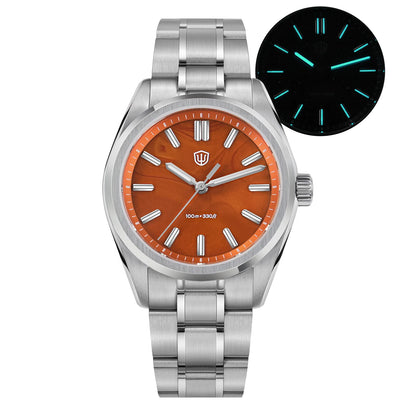 Watchdives WD0003B ‌Aventurine Dial Watch VH31 Quartz Movement Sapphire Crystal Luminous 100m Waterproof 36mm Vintage Watches