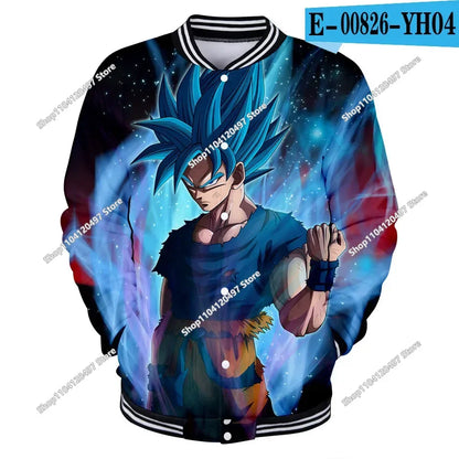 Nova japanska anime Dragon Ball Z sveučilišna jakna, jesenska ležerna majica s kapuljačom, kaput-jakna, brendirana bejzbolska jakna