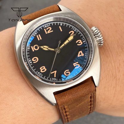 Tandorio 36mm Dive Military Automatic Miyota8215 Mechanical Watch for Men Domed Sapphire Unisex Wristwatch 20BAR Waterproof Lume
