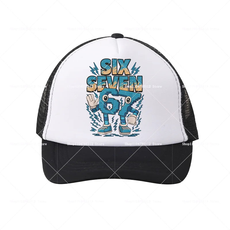 Steal A Brainrot Baseball Cap 67 Six Seven Cartoon Anime A-Z Letter Hat Boys Girls Adjustable Sport Fashion Adult Headwear Gift