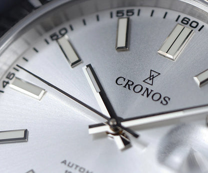 Cronos DateJ Luxury Men Watch Stainless Steel 5 Links Bracelet PT5000 Miyot 9015 100m Water Resistant Sapphire L6046M
