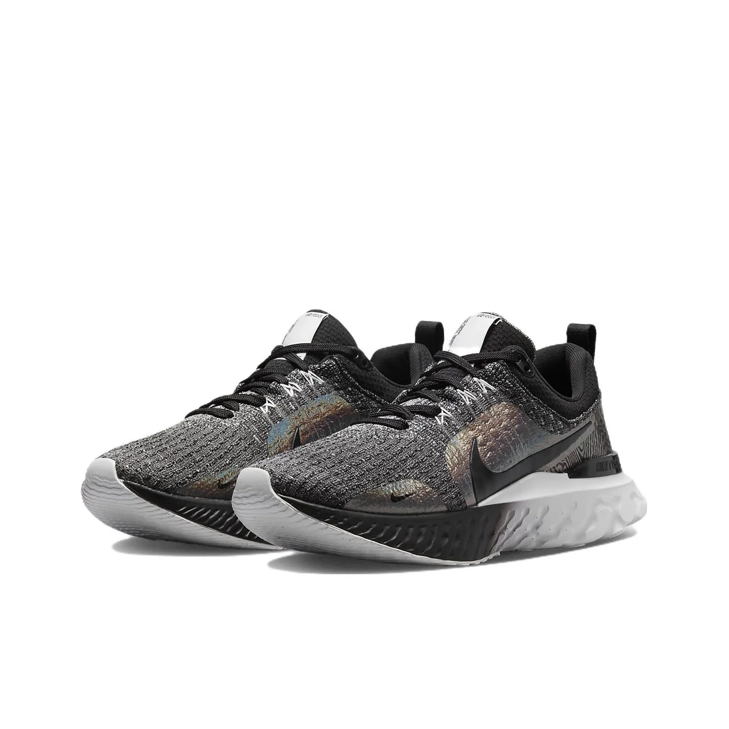 POIZON Nike React Infinity Run Flyknit 3 Premium 'Black Zebra Iridescent' Women's
