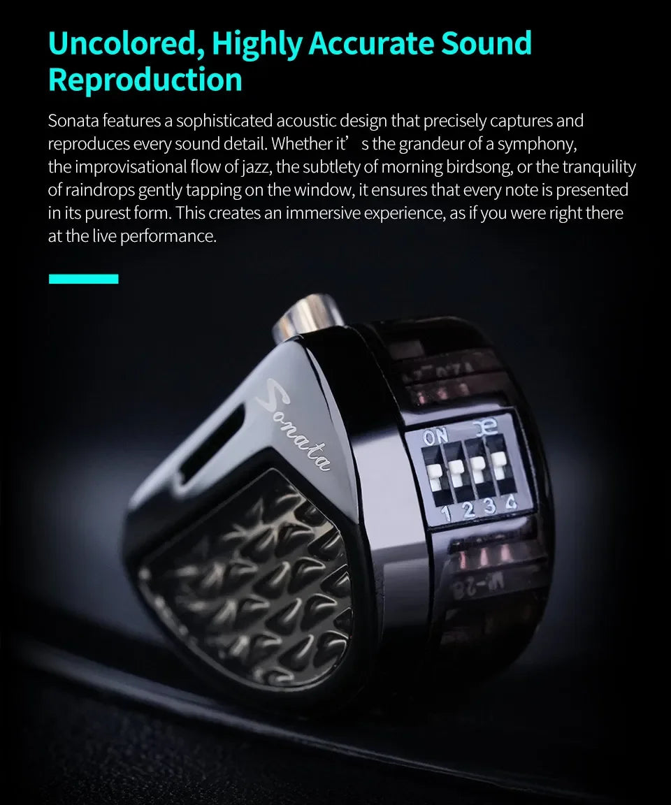 KZ Sonata 14BA Balanced Armature Drive in Ear Earphone Tuning Earbuds Hifi Monitoring Music Game Headphone 2PIN Cable