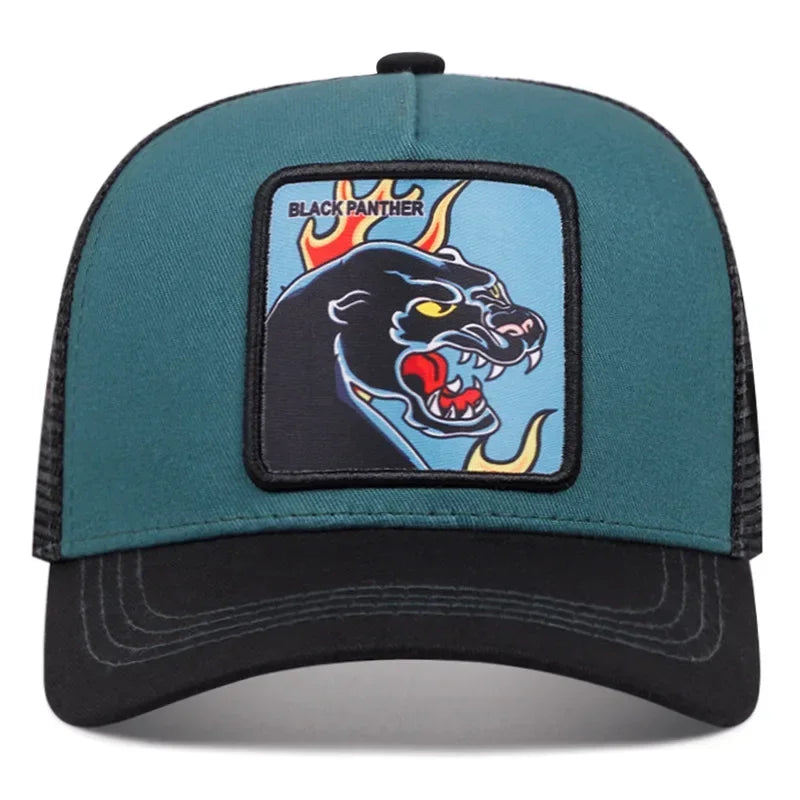 New High Quality Outdoor Sport Black Panther Baseball Cap Spring And Summer Embroidered Adjustable Unisex Hip Hop Dad Mesh Hat