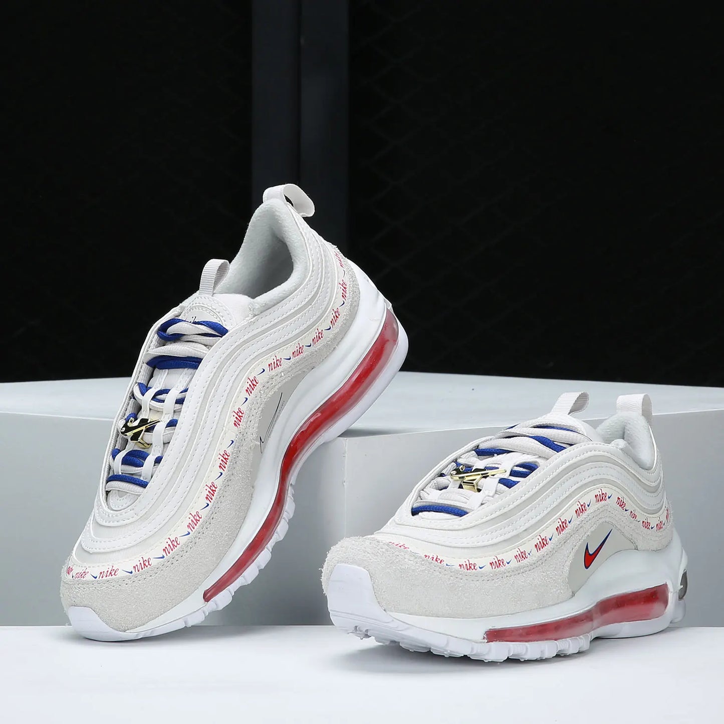 Zapatillas deportivas Nike genuinas AIR MAX 97 para mujer, de caña baja, con amortiguación de aire DC4013-001