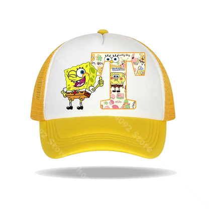SpongeBob SquarePanted Baseball Cap Kids Adults Letter Print Sun Hats Anime Cartoon Adjustable Peaked Caps Summer Casual Hat New