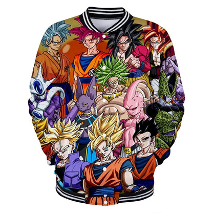 Nova japanska anime Dragon Ball Z sveučilišna jakna, jesenska ležerna majica s kapuljačom, kaput-jakna, brendirana bejzbolska jakna
