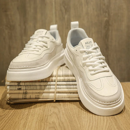 2025 Korean Edition Fashion Men's Casual Shoes Urban Design Slim Fit Low Top Sneakers Breathable Mesh for Streetwear 39-44