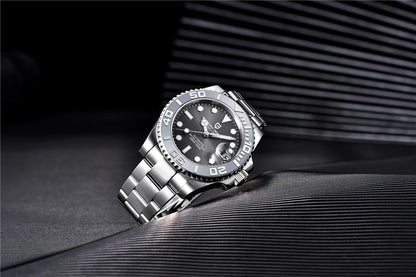 PAGANI DESIGN Luxury Mechanical Automatic Men's Watch Rose Gold Ceramic Rotating Frame Top Business watches for man reloj hombre