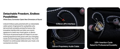 Linsoul Kiwi Ears Étude Beryllium DD + 3BA + Vibration Transducer HIFI IEM Earphone with Precision Tuning Wired Earbuds