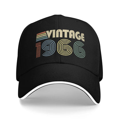 Men Women Born in 1966 vintage age 60 years old funny 60th birthday Hat Fashion Baseball Cap  Sun Hat Travel Headewear
