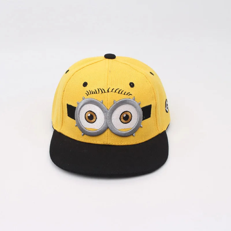 MINIONS flat-brimmed hip-hop hat Cartoon Despicable Me fashion baseball cap adjustable sun hat for boys in summer Gift