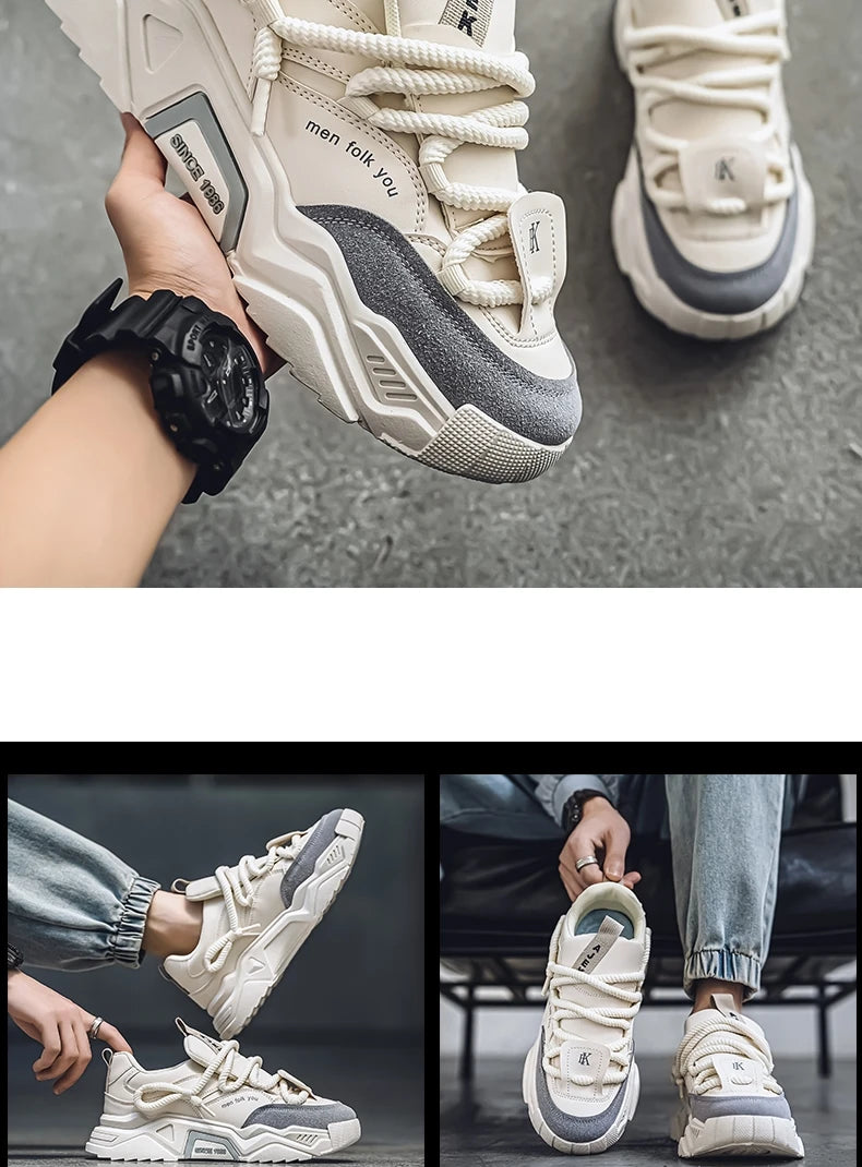 Sneakers casual da uomo - Moda primaverile - Scarpe da skateboard basse e versatili per uomo, adatte agli sport all'aria aperta