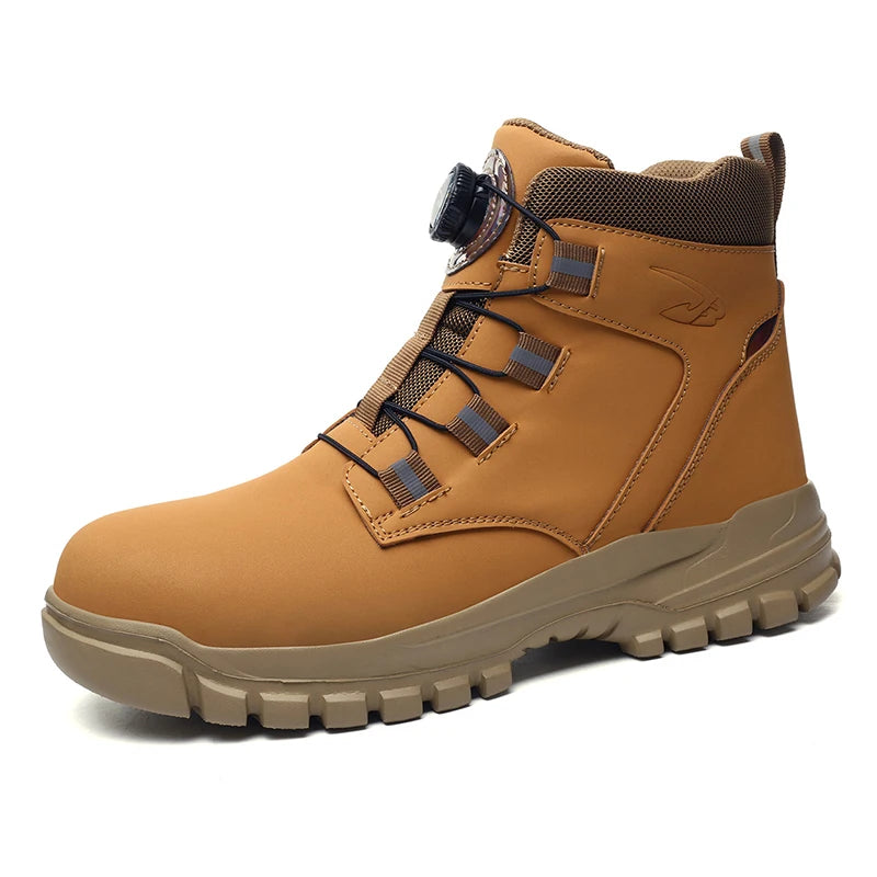 Bottes de sécurité imperméables pour hommes, chaussures de travail Parker en acier, bouton rotatif, chaussures de protection, taille 47, 48, hiver