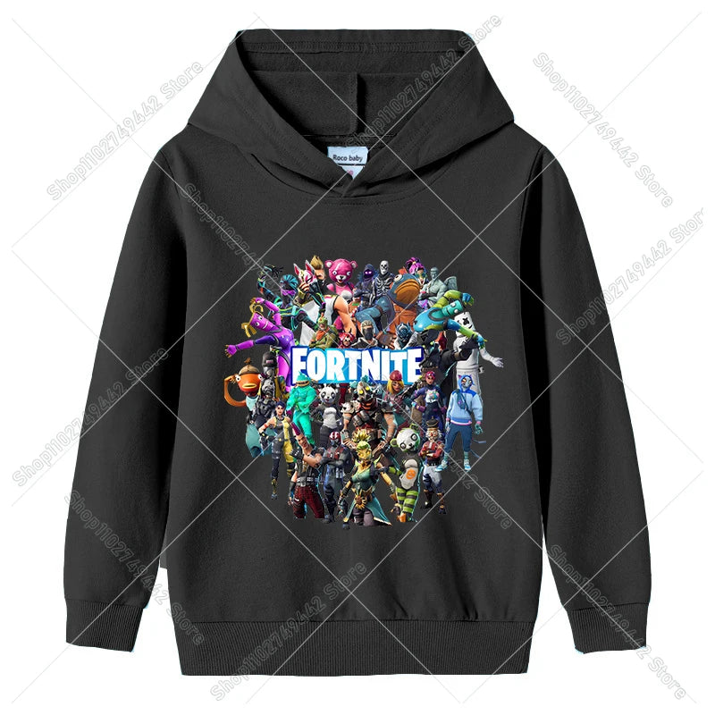 Dječja hoodie majica Fortnites za jesen, dukserica s kapuljačom za dječake i djevojčice, tanka trenirka, pulover dugih rukava, sportska dječja odjeća