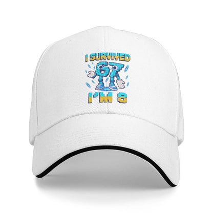 Unisex 8th Birthday I'm 8 Year Old Six Seven Bruh 6 7 Brainrot Meme Hat  Sun Baseball Caps New Baseball Cap Sunscreen Hats