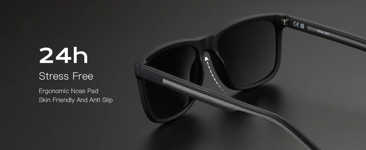 ZENOTTIC Men's Polarized Sunglasses - Lightweight TR90 Frame Square Mens Sunglasses UV400 Protection