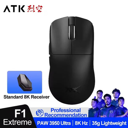 ATK BlazingSky F1 Extreme trådlös gamingmus PAW3950 Ultra Dual-Mode 8000Hz 35g lätt e-sport-FPS-mus