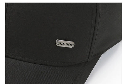 Men's Baseball Hat Hard Top Spring Autumn Big Head Circumference Cotton Cap Sun Protection Dad Cap Adjustable Strap Fishing Hat