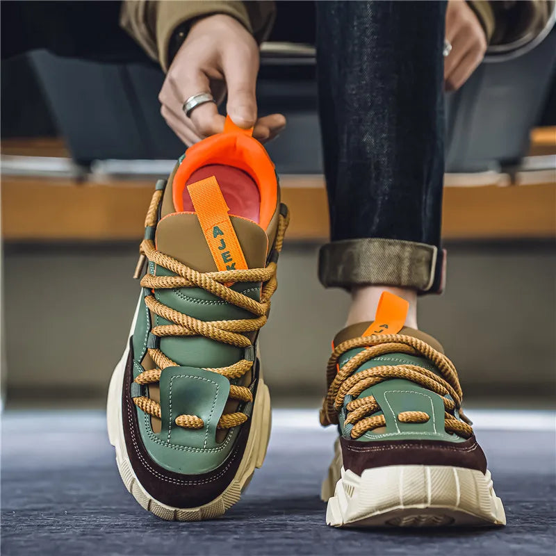 Sneakers casual da uomo - Moda primaverile - Scarpe da skateboard basse e versatili per uomo, adatte agli sport all'aria aperta