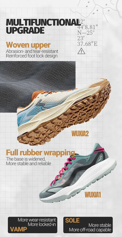 361 Degrees WUXIA 2 löparskor lätta ventilerande dämpande halkfria mjuka mångsidiga sneakers för utomhusvandring herr 672542201