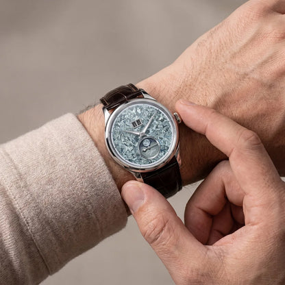 Sugess Watch of Men Moonphase ST2528 Movement Automatic Mechanical Wristwatches Waterproof Sapphire Crystal Titanium Dial S401