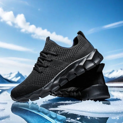 Heren sneakers van mesh, lichtgewicht damesschoenen, casual platte schoenen, heren hardloop- en sportschoenen, zachte tennisschoenen, ademende herensneakers
