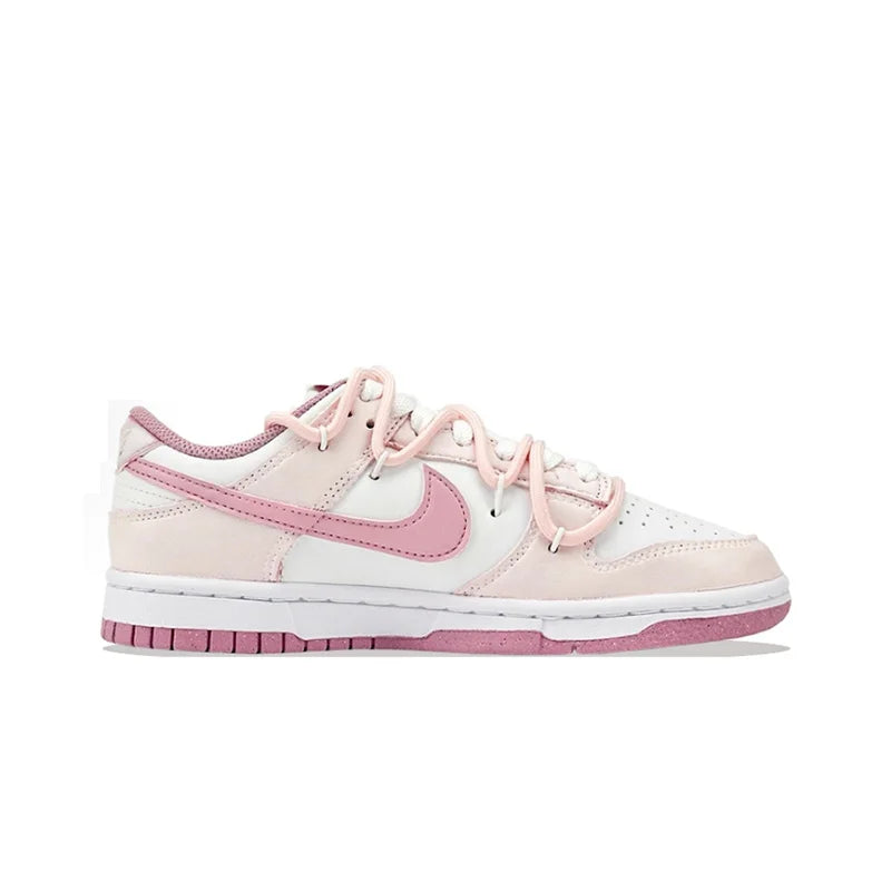 Individualizuoti sportiniai bateliai „Nike Dunk“ „Honeyed Rose“ – naujojo kinietiško stiliaus, rankomis tapyti su širdelėmis, žemi moteriški riedlentininkų bateliai