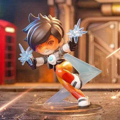 POP MART Overwatch Play of The Game Series Caixa Surpresa Mystery Box Brinquedos Kawaii Ornamentos Figuras Decoração de Casa Bonecas Modelo de Secretária
